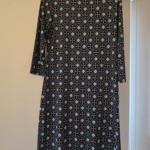 Max Studio Black and Gold Geometric Dress